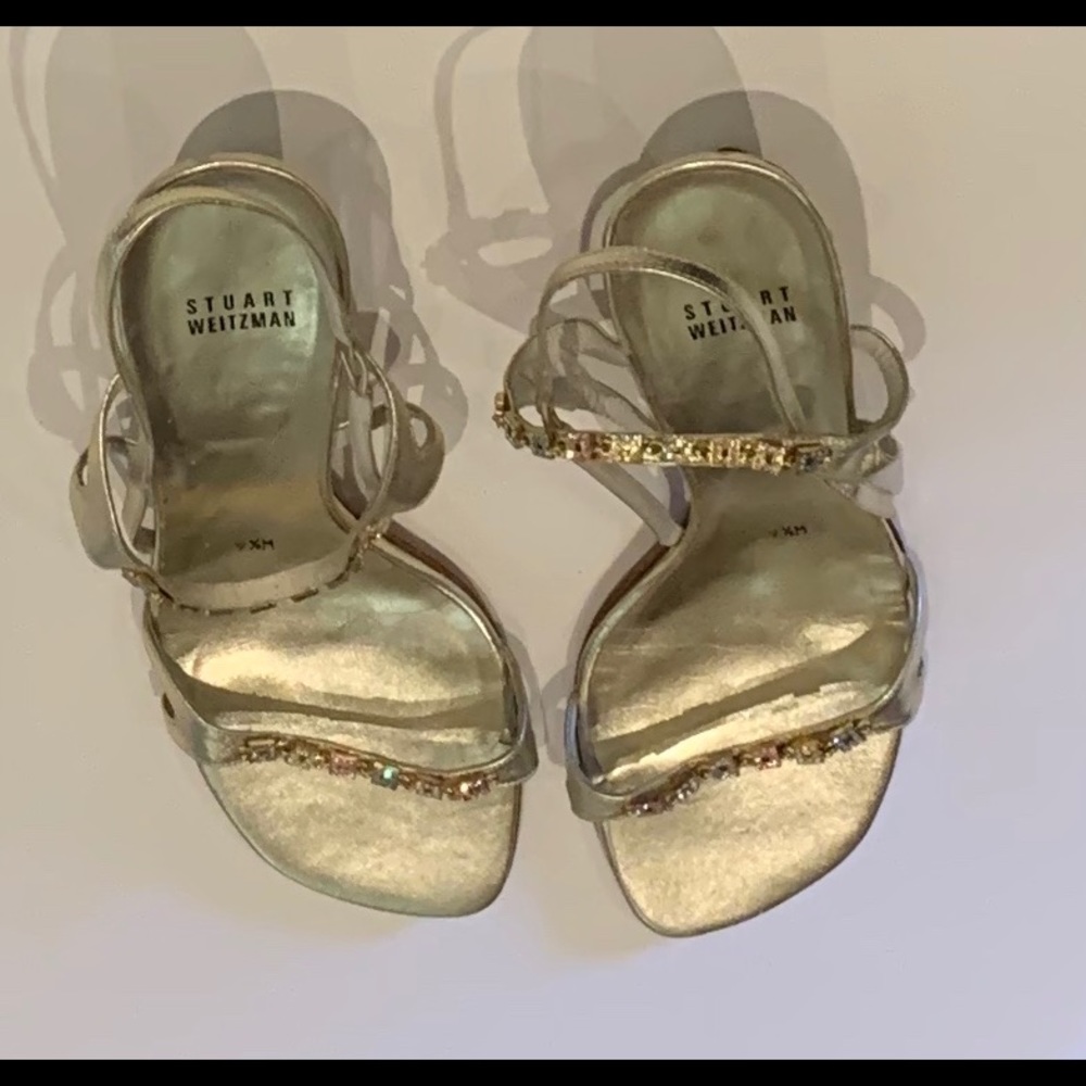 Stuart Weitzman crystal sandals-9 1/2 - Picture 2 of 13